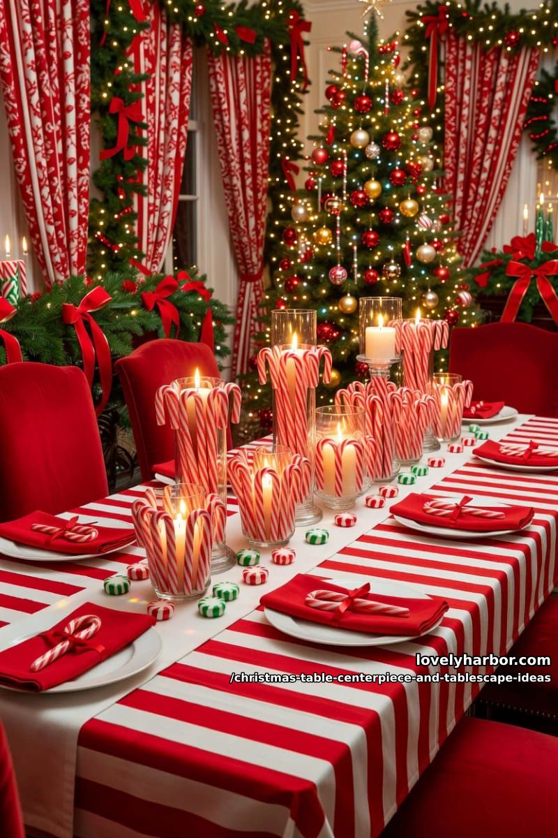go full red-and-white peppermint with candy cane lanterns 1
