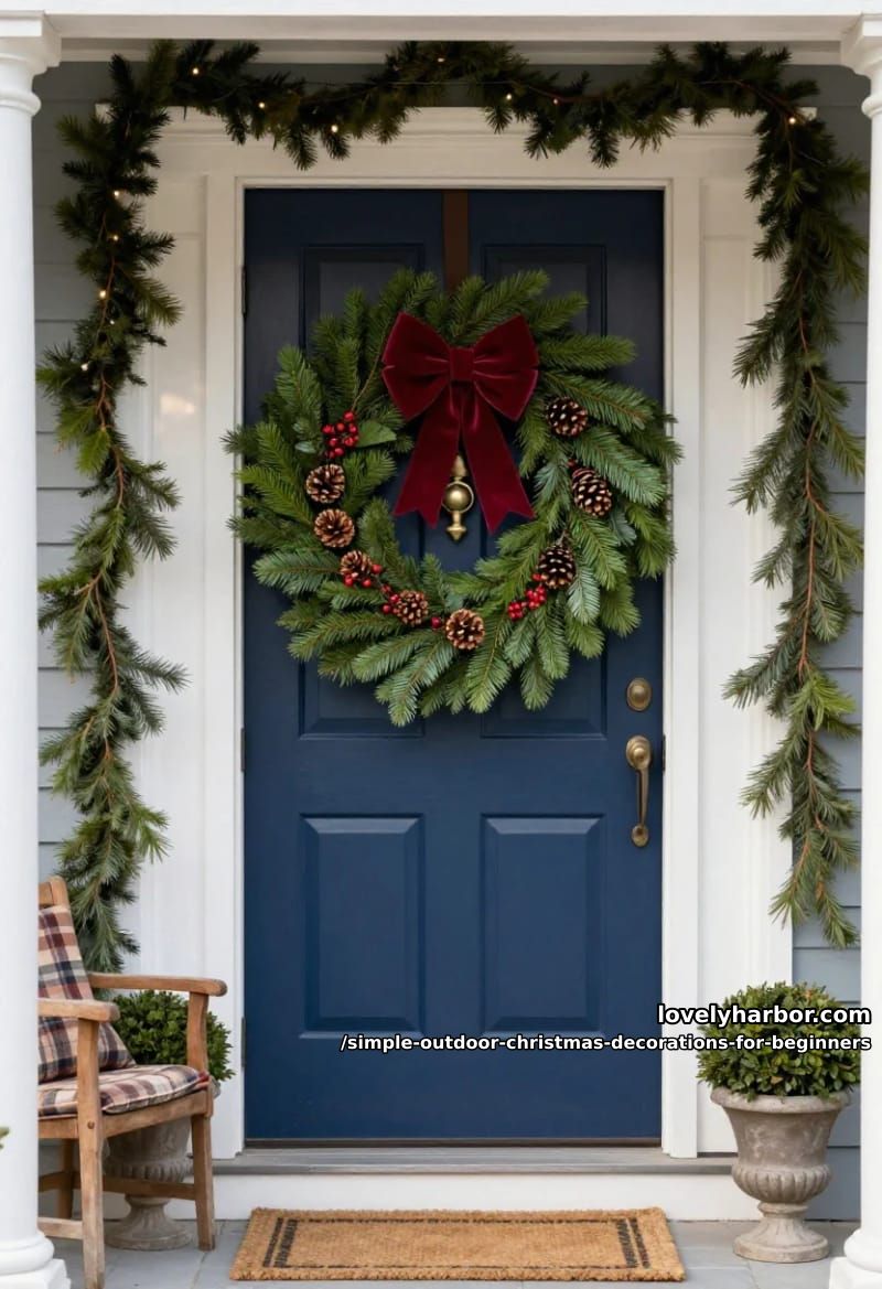 hang one oversized wreath, not a small one 1