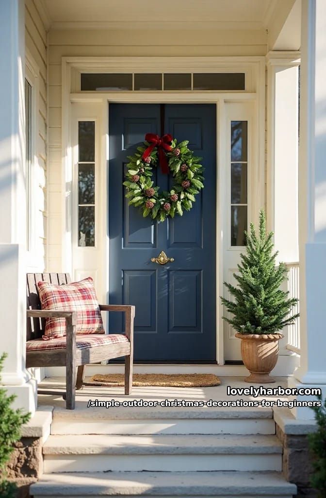 hang one oversized wreath, not a small one 1
