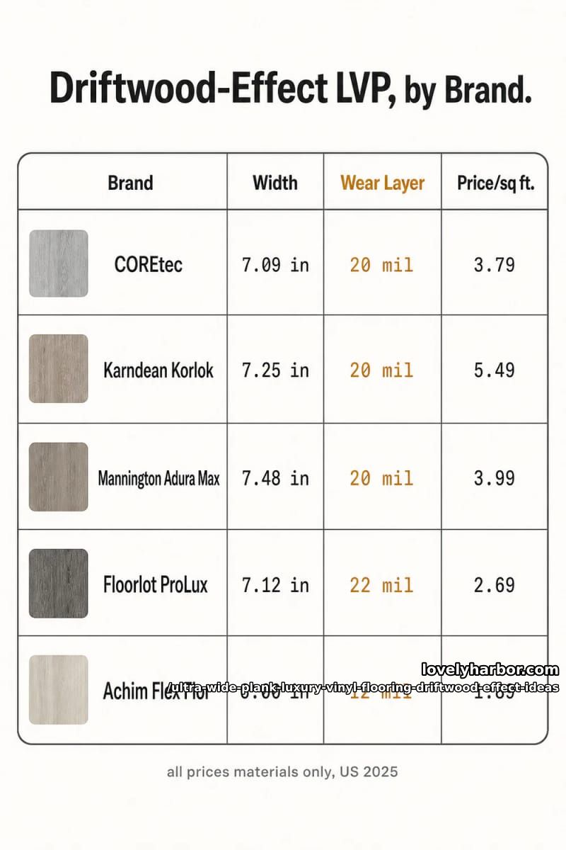 Wide Plank Driftwood LVP: 11 Design Ideas That Don't Read "Beach House" 26 how the major driftwood-effect lvp brands stack up 1
