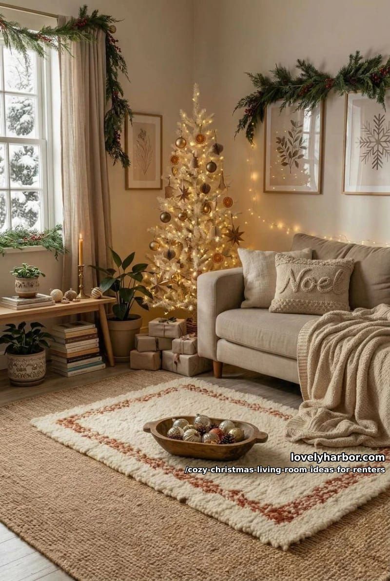 lay a seasonal rug over the floor you're stuck with 1