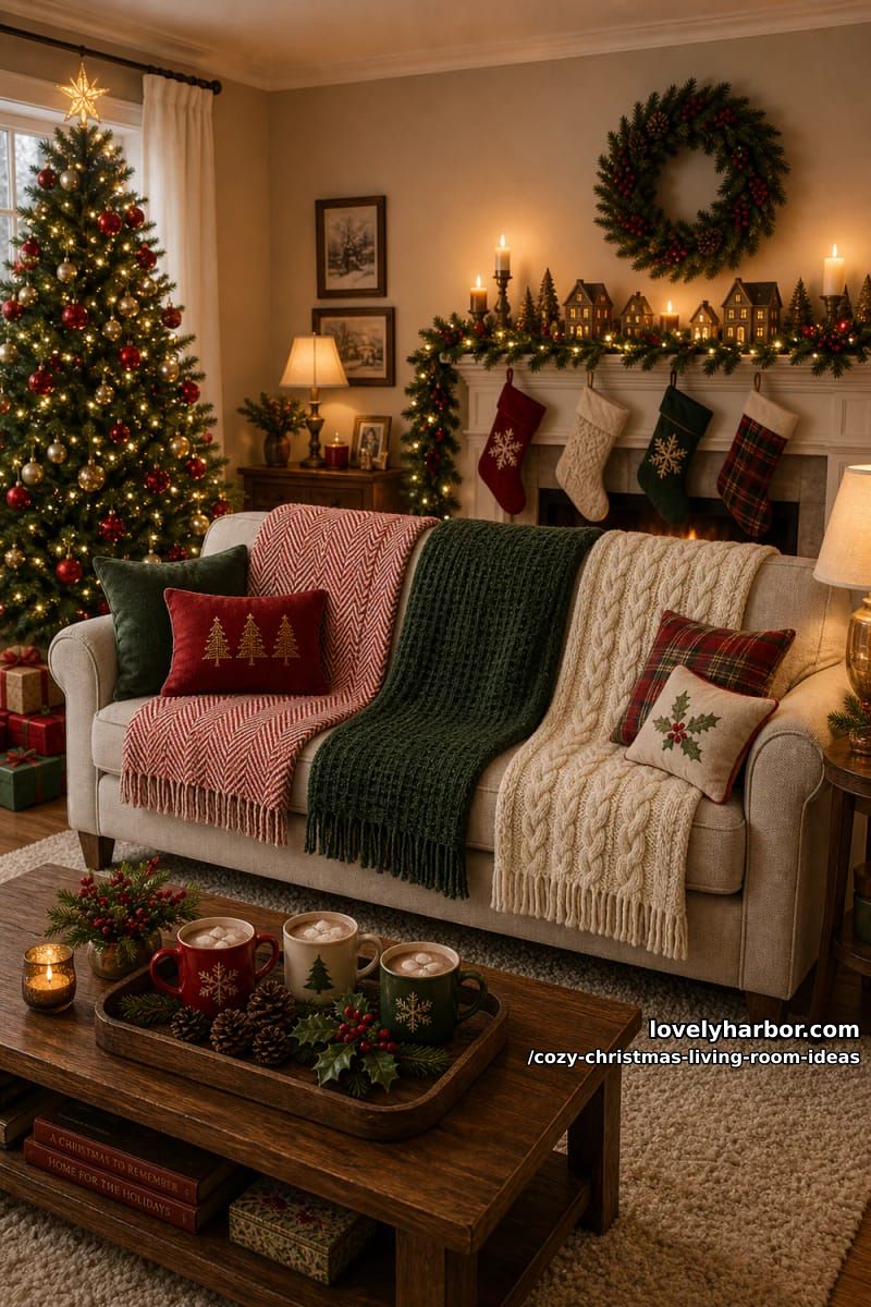 layer holiday throws in three weaves, not three chunky knits 1