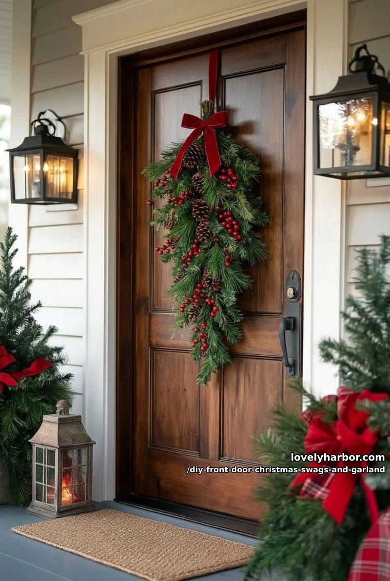 layer pinecones and red berries for the rustic look every feed is full of 1