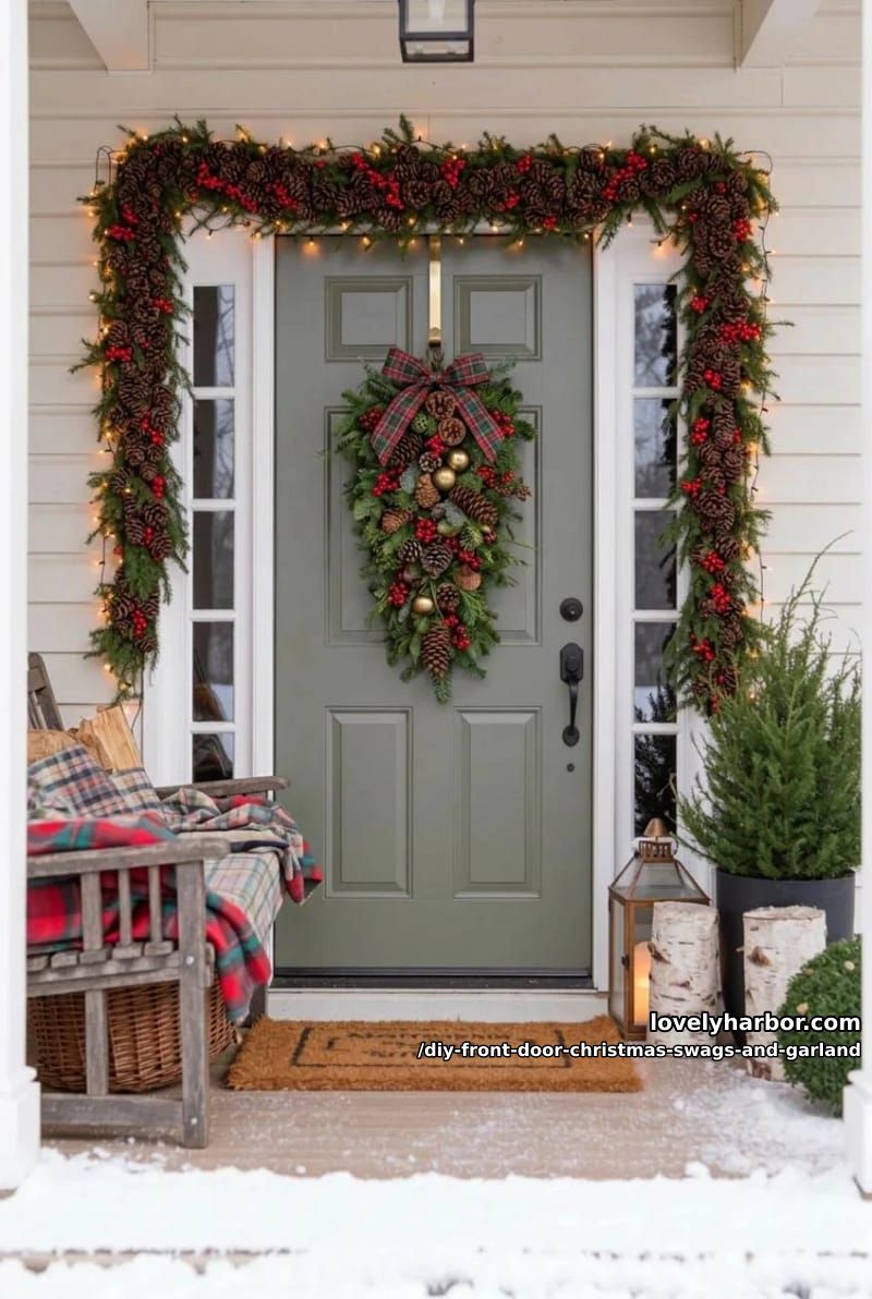 layer pinecones and red berries for the rustic look every feed is full of 1