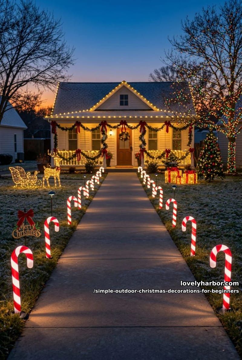 line the walk with solar candy cane pathway markers 1