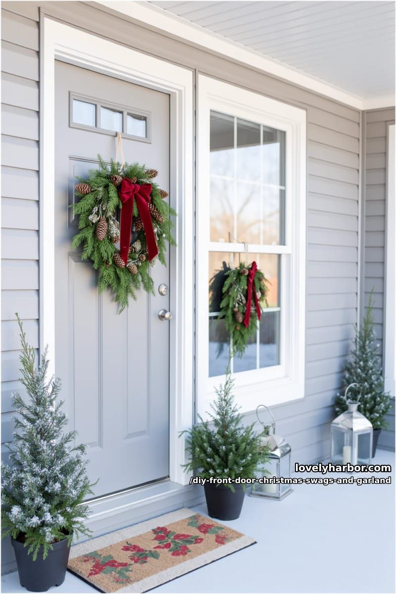 make a matching window swag so the door isn't doing all the work 1