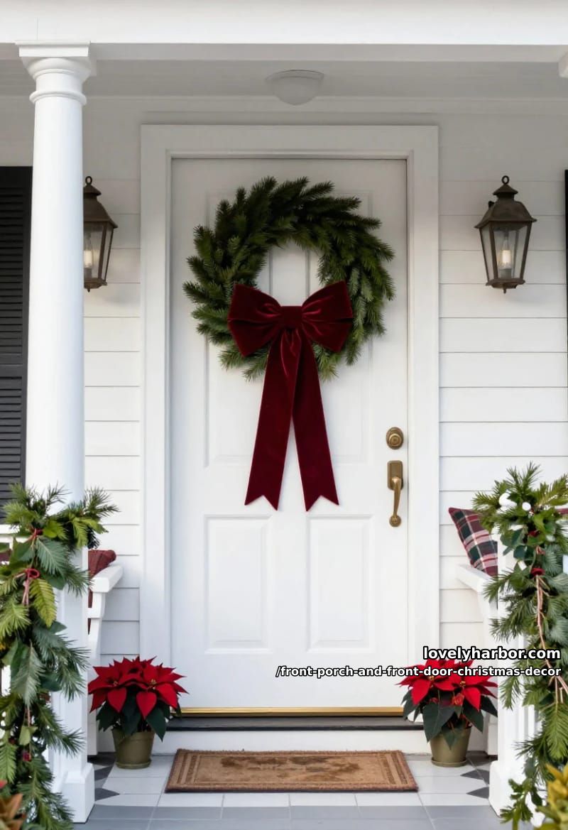 make one oversized velvet bow the focal point instead of scattering ten small ones 1