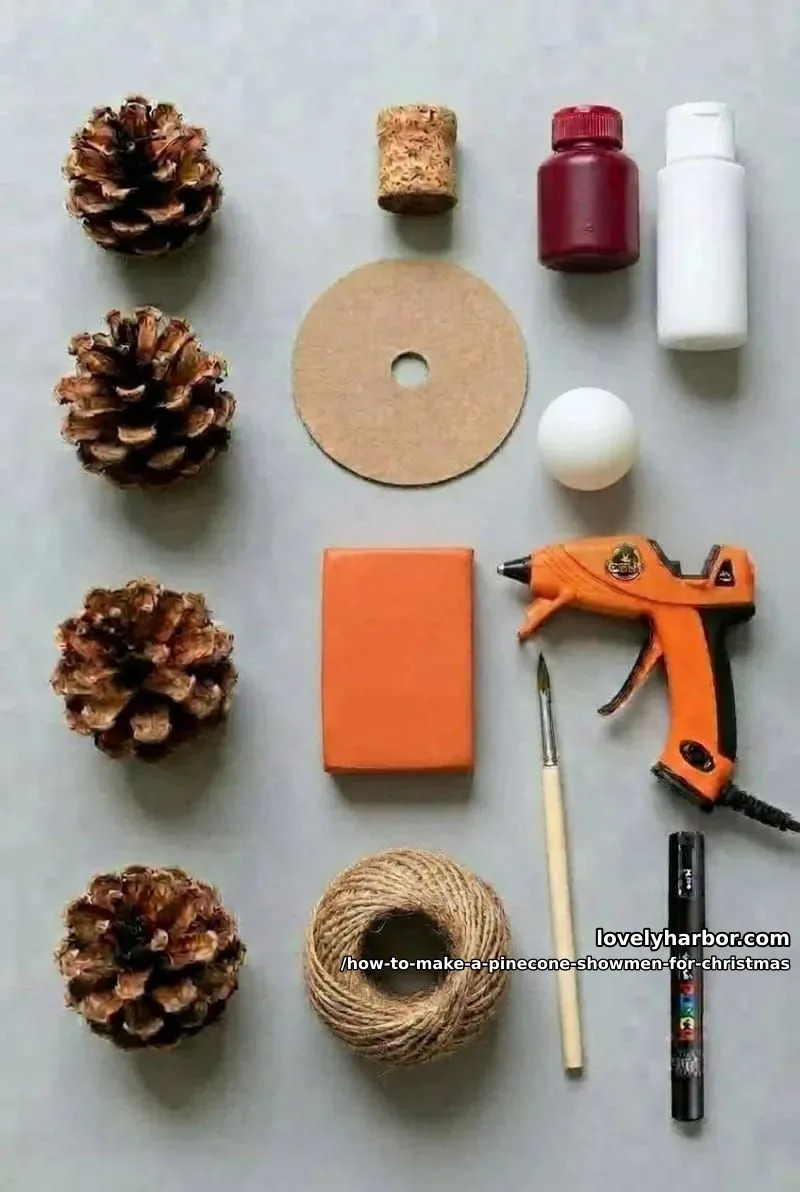 How to Make a Pinecone Snowman for Christmas: DIY Guide 2 materials and tools 1