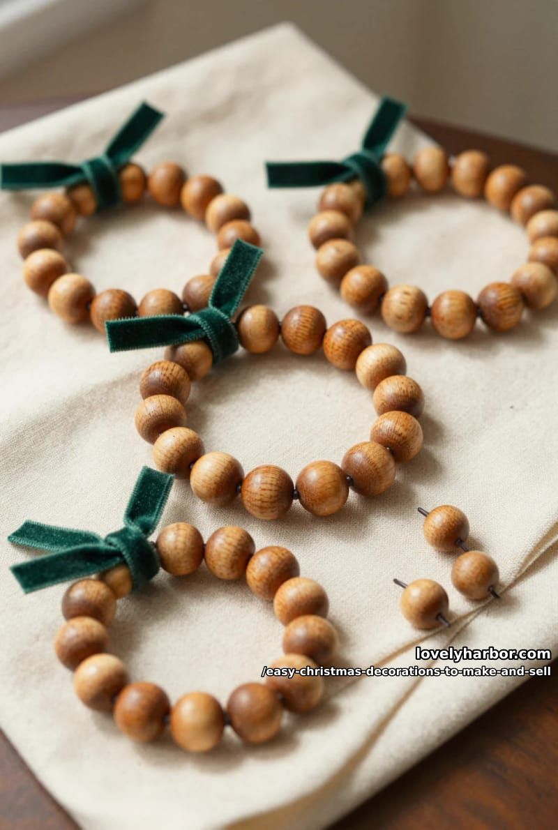 mini wooden bead wreaths 1