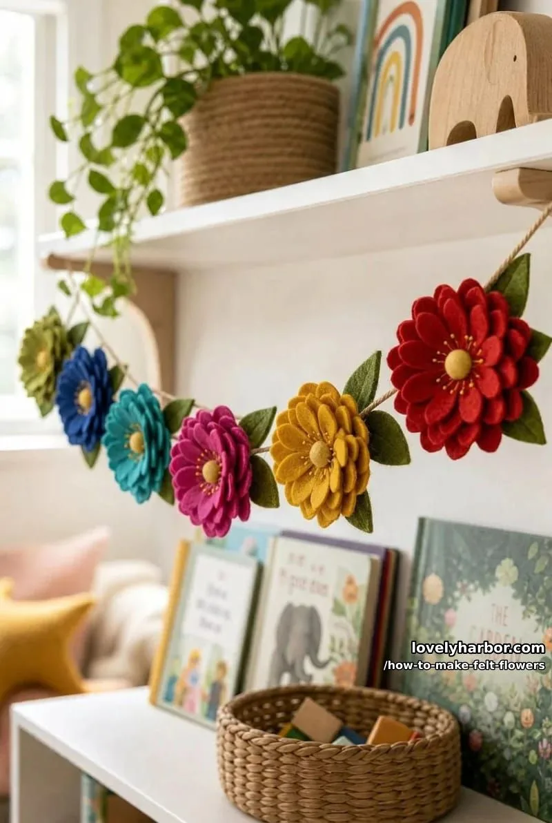 How to Make Felt Flowers (With a Free Printable Petal Template) 12 mistakes that flatten a felt flower garland 1