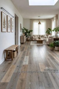 Wide Plank Driftwood LVP: 11 Design Ideas That Don't Read "Beach House" 19 mixed-width planks for actual visual rhythm 7