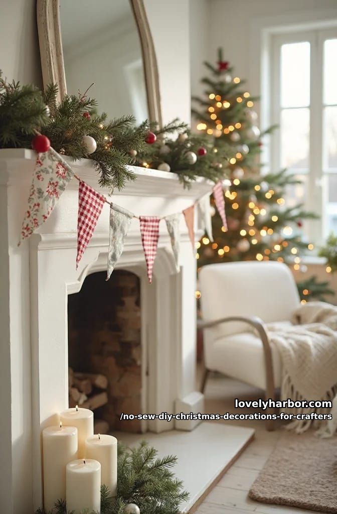 no-sew fabric bunting garland 1