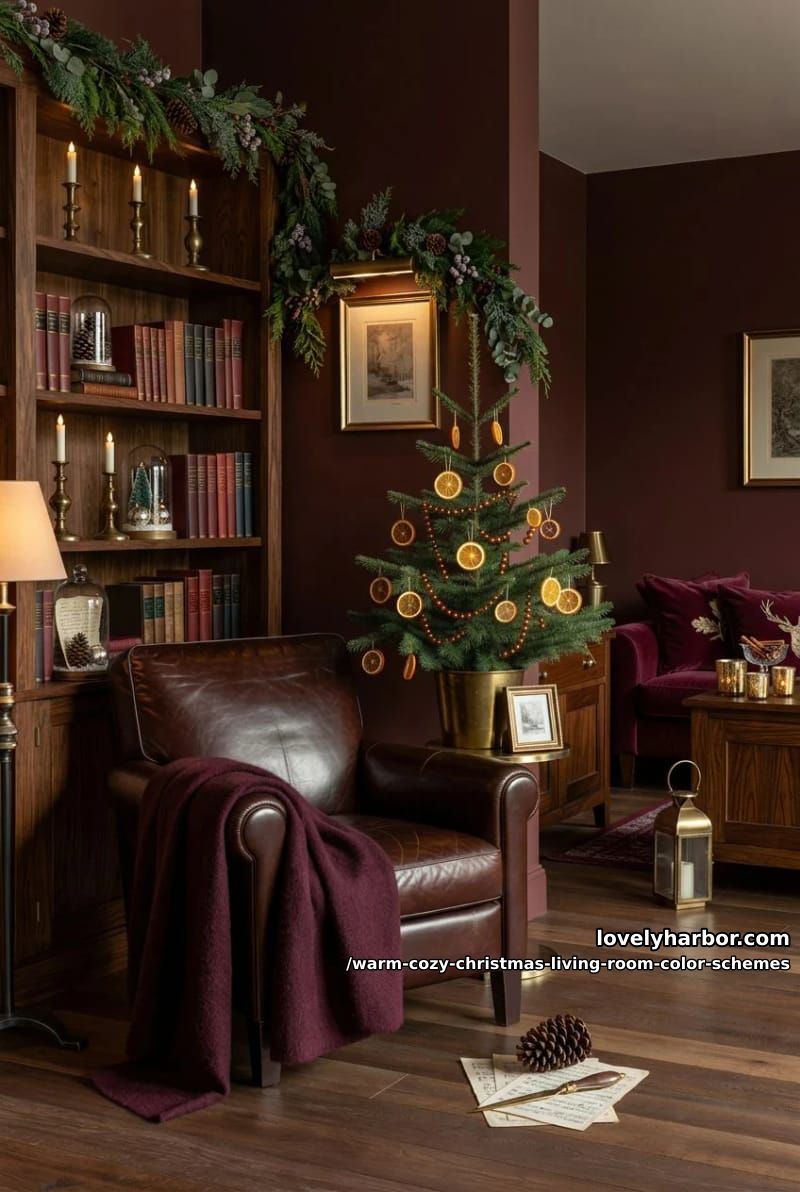 oxblood, walnut, and antique brass for a cabin without the cliché 1