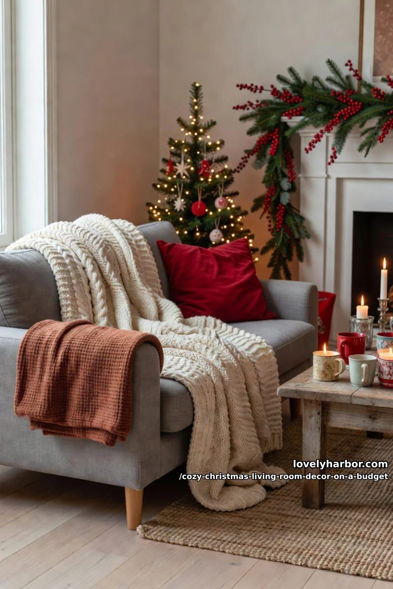 pile on throw blankets and let texture carry the living room 1