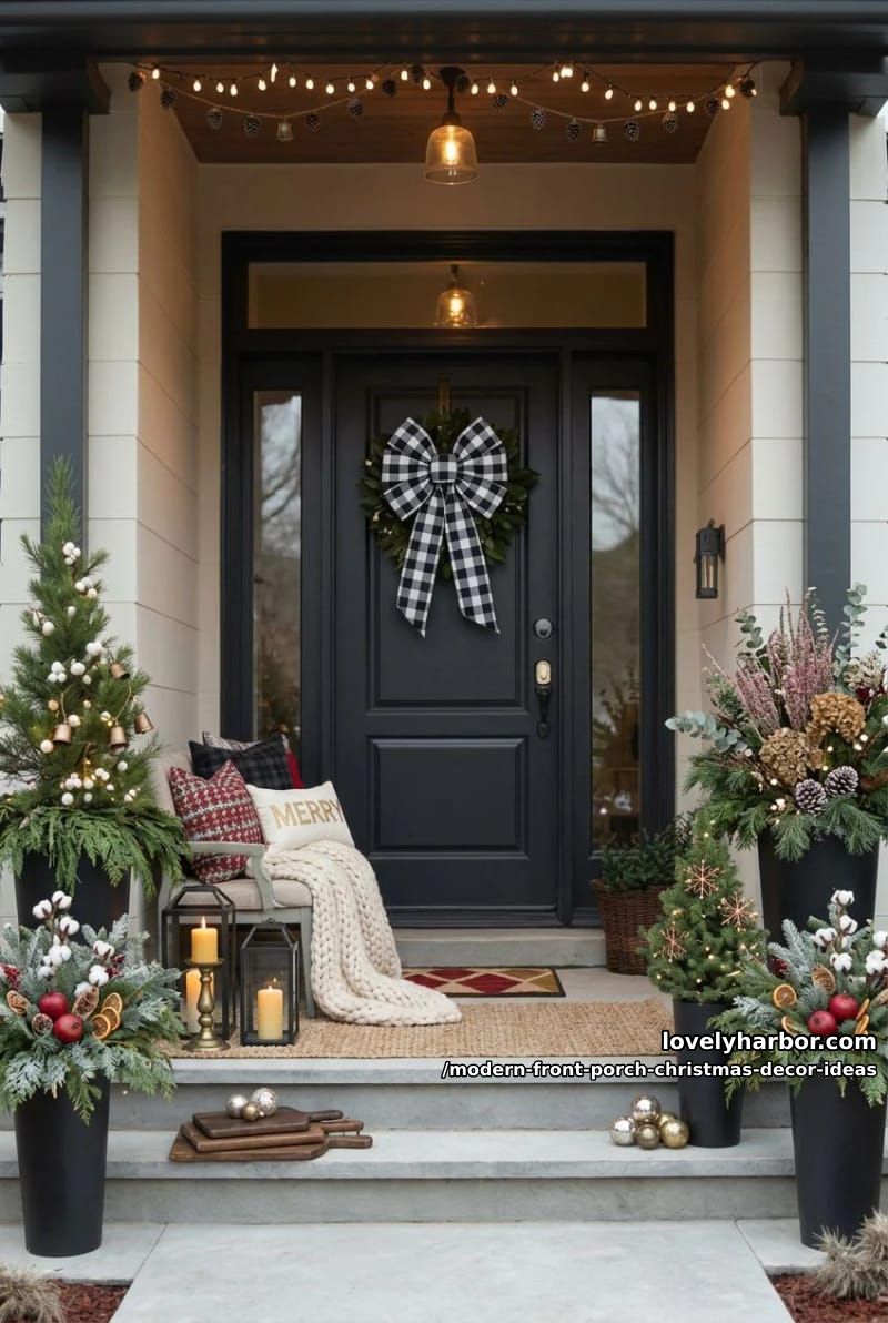replace the wreath with one oversized bow on the door 1