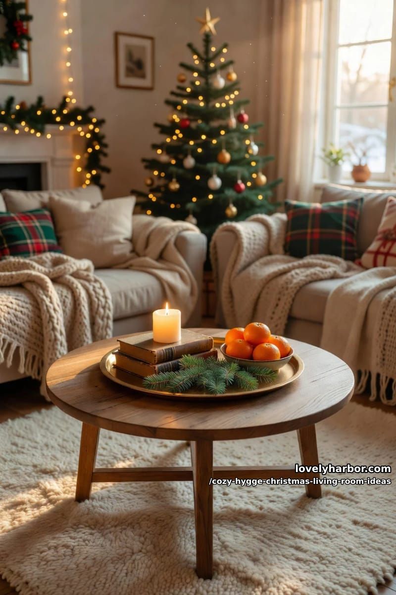 restyle the coffee table around one tray 1