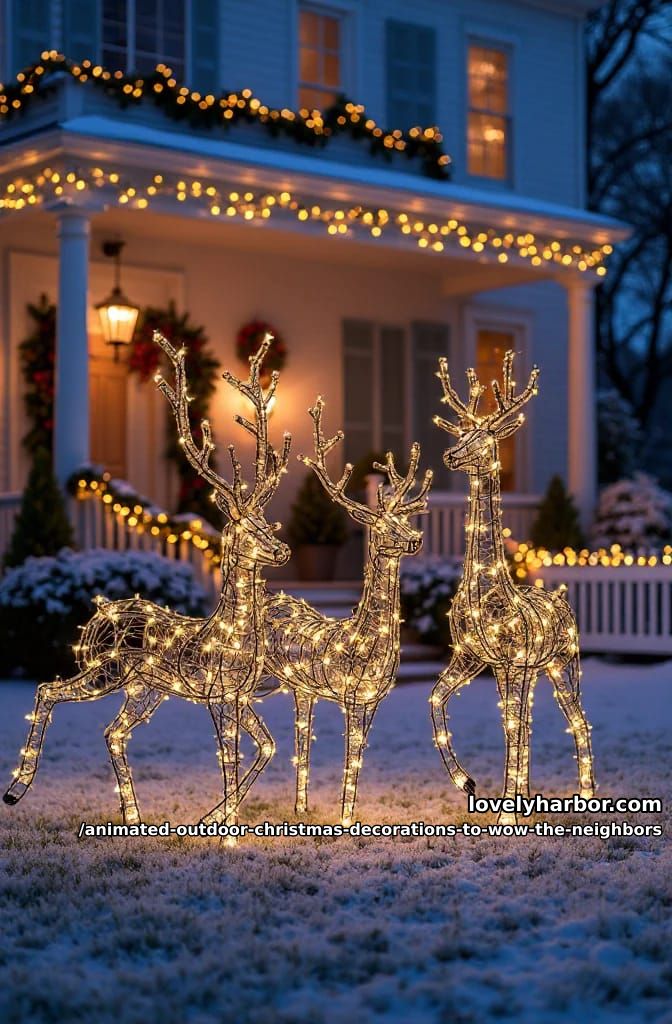 sequenced led motifs make reindeer leap across the lawn 1