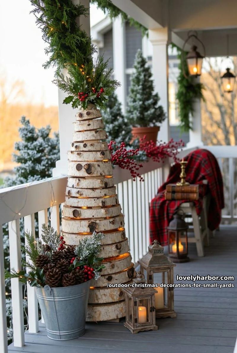 stack a birch-log mini tree instead of another blow-mold 1