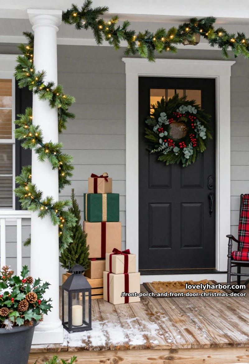 stack faux gift boxes on the porch floor, but waterproof them first 1