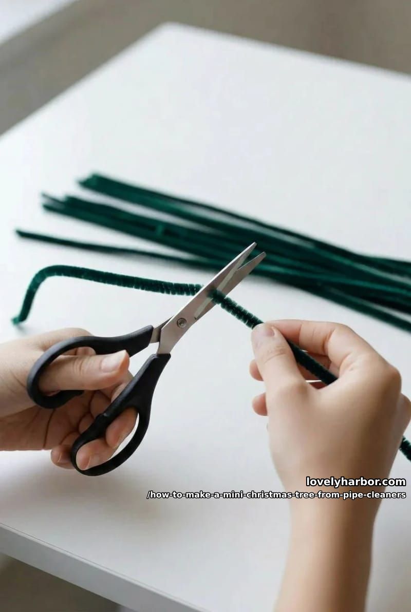 step 1: cut and fold the branches 1