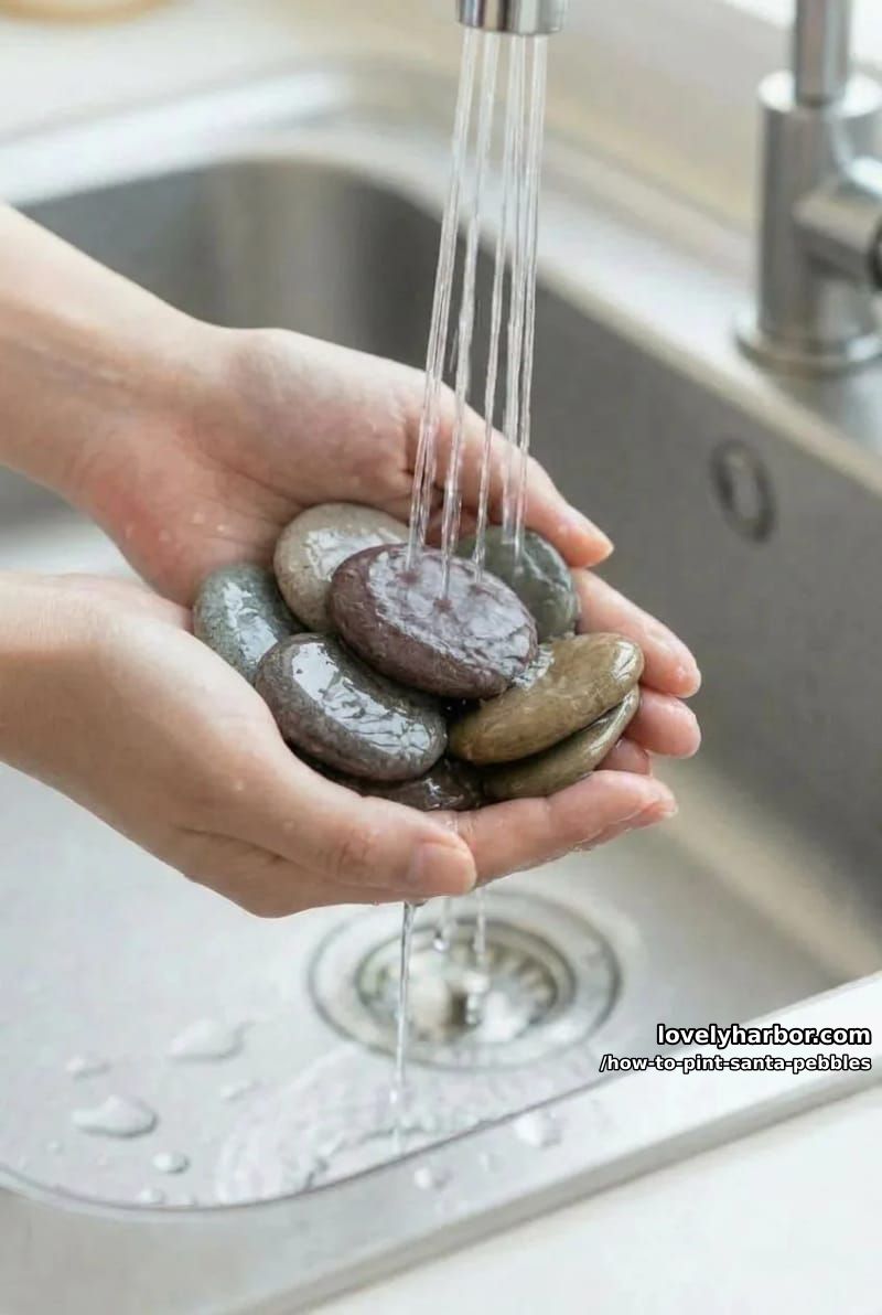 step 1: pick and wash your rocks 1