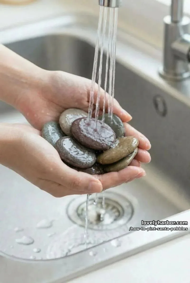 step 1: pick and wash your rocks 1