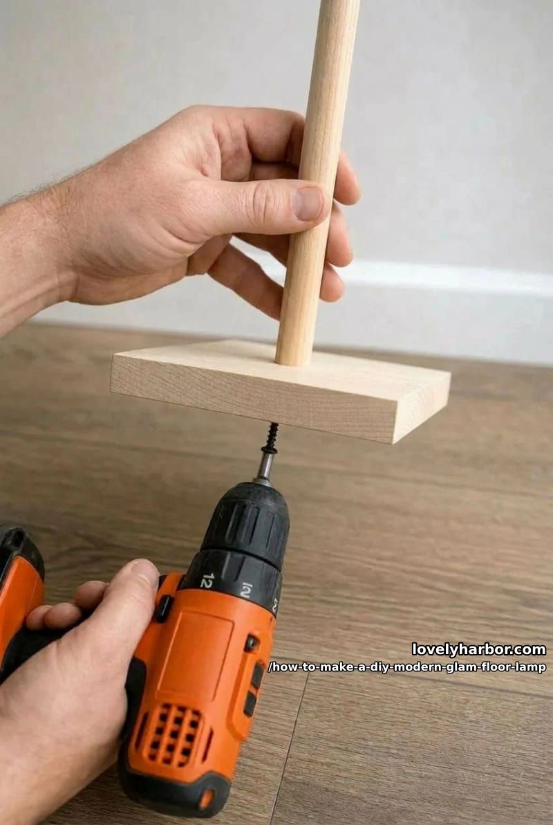 step 1: stand the pole on its base 1