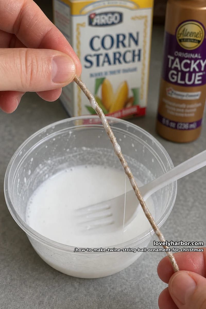 How to Make Twine String Ball Ornaments That Hold Their Shape 5 step 2: choose and mix your stiffener 1