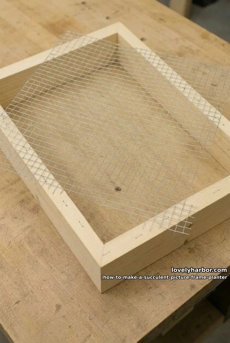 step 2: cut and staple the mesh 1