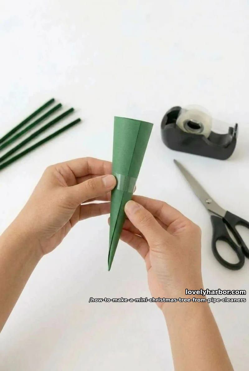 step 2: roll the cardstock cone 1
