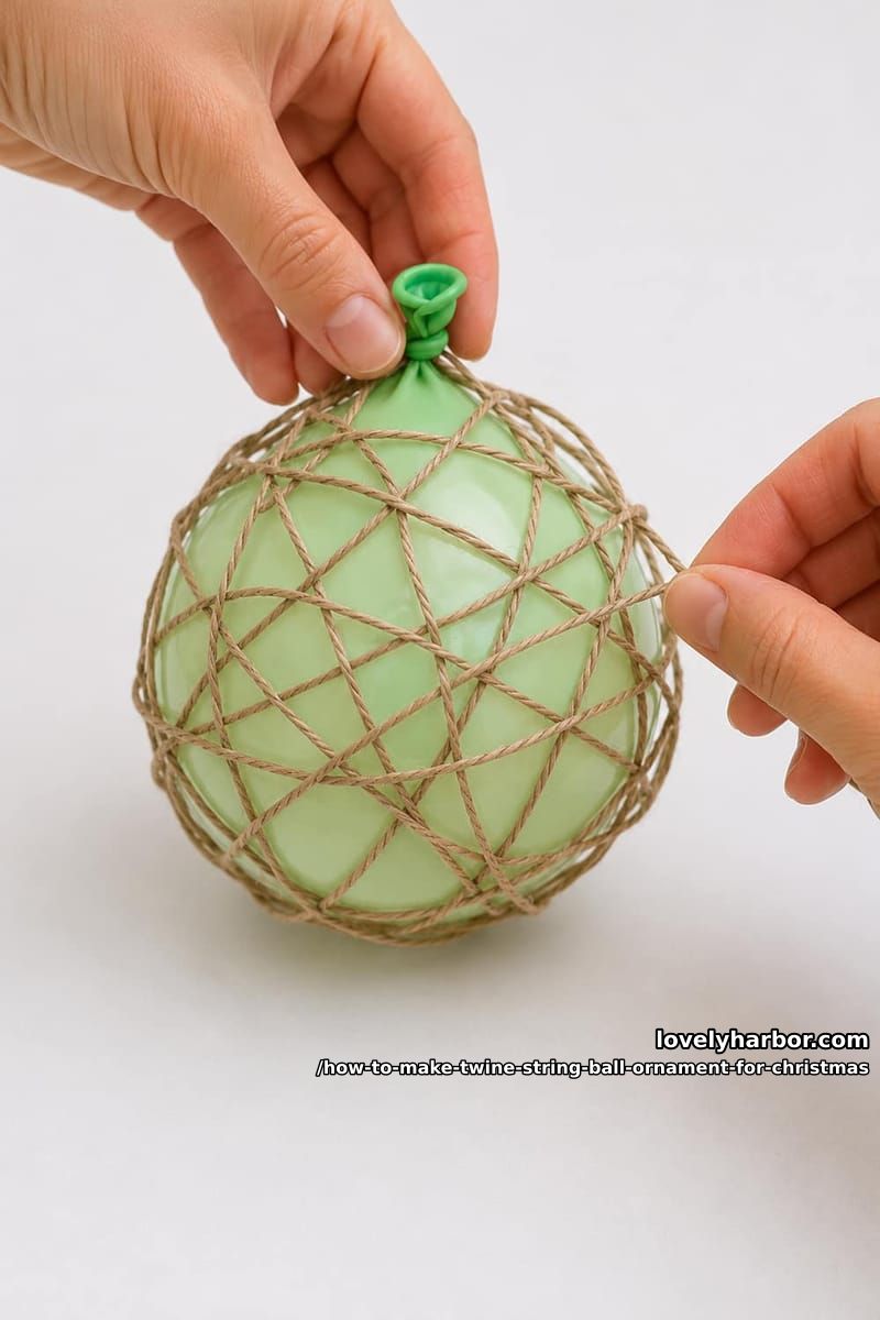 How to Make Twine String Ball Ornaments That Hold Their Shape 7 step 3: soak and wrap the twine 1