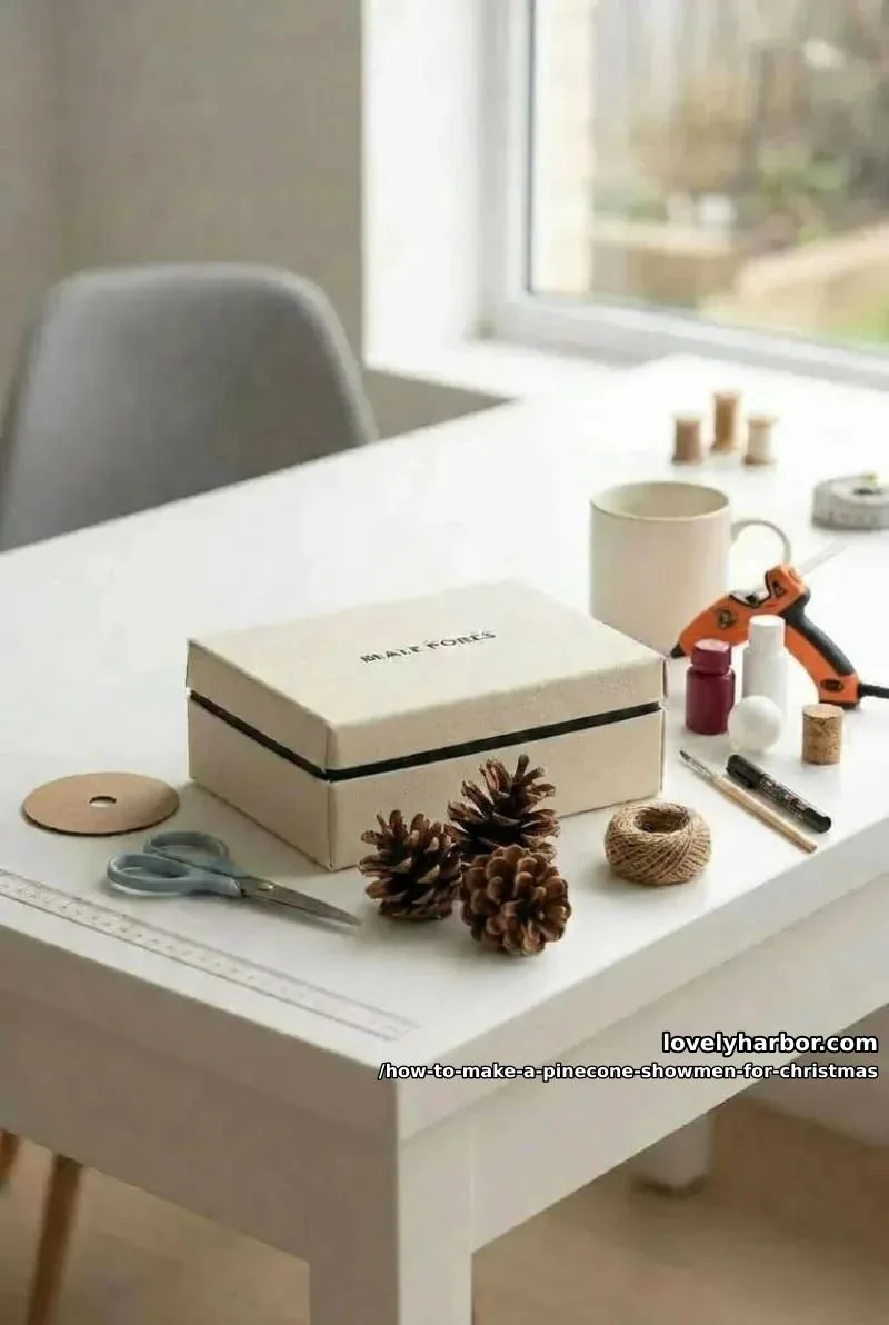 How to Make a Pinecone Snowman for Christmas: DIY Guide 7 step 4: build the cork-and-cardboard hat 1