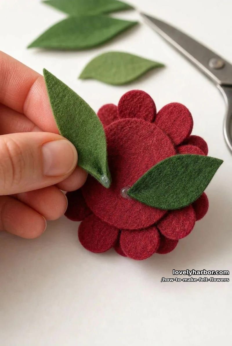 step 4: cut and attach the leaves 1
