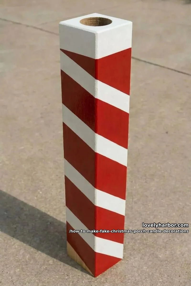 How to Make Faux Christmas Porch Candles From 6x6 Posts 8 step 4: mount the flameless candle 1