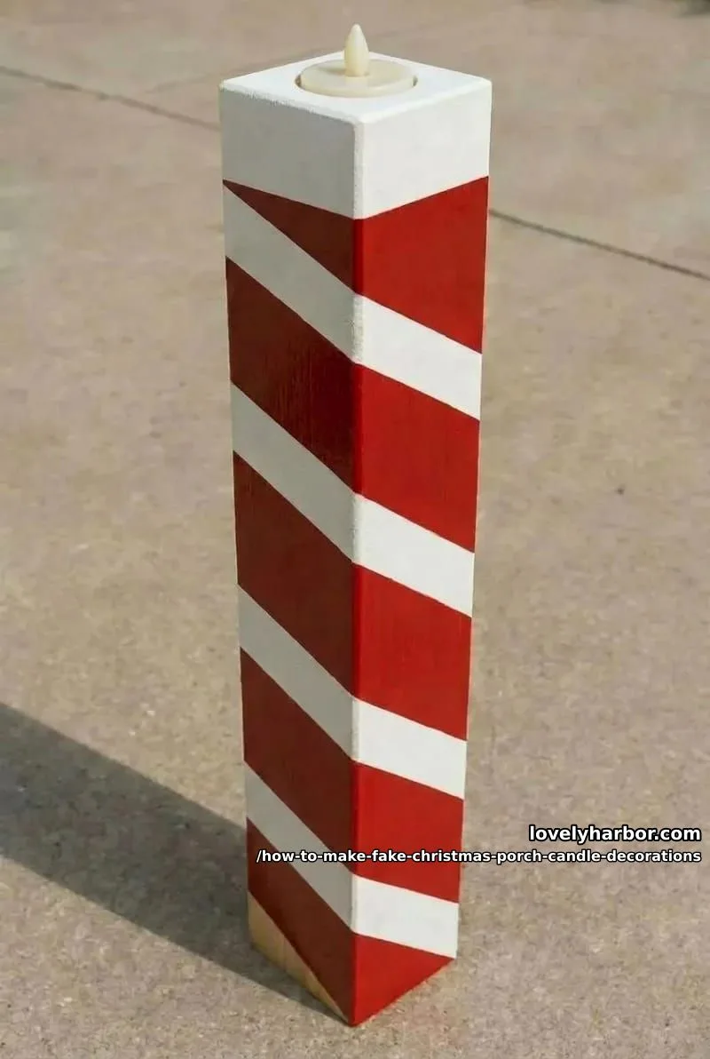 How to Make Faux Christmas Porch Candles From 6x6 Posts 9 step 4: mount the flameless candle 1