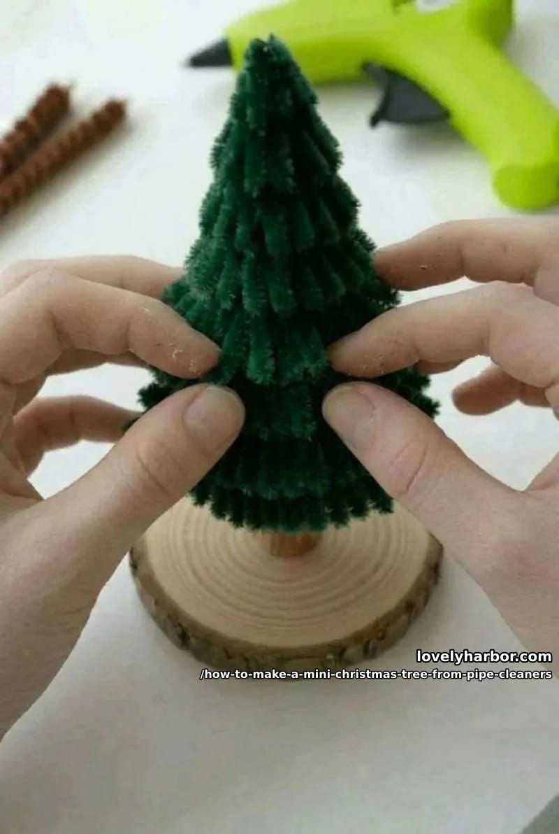 step 5: attach the cone and fluff 1