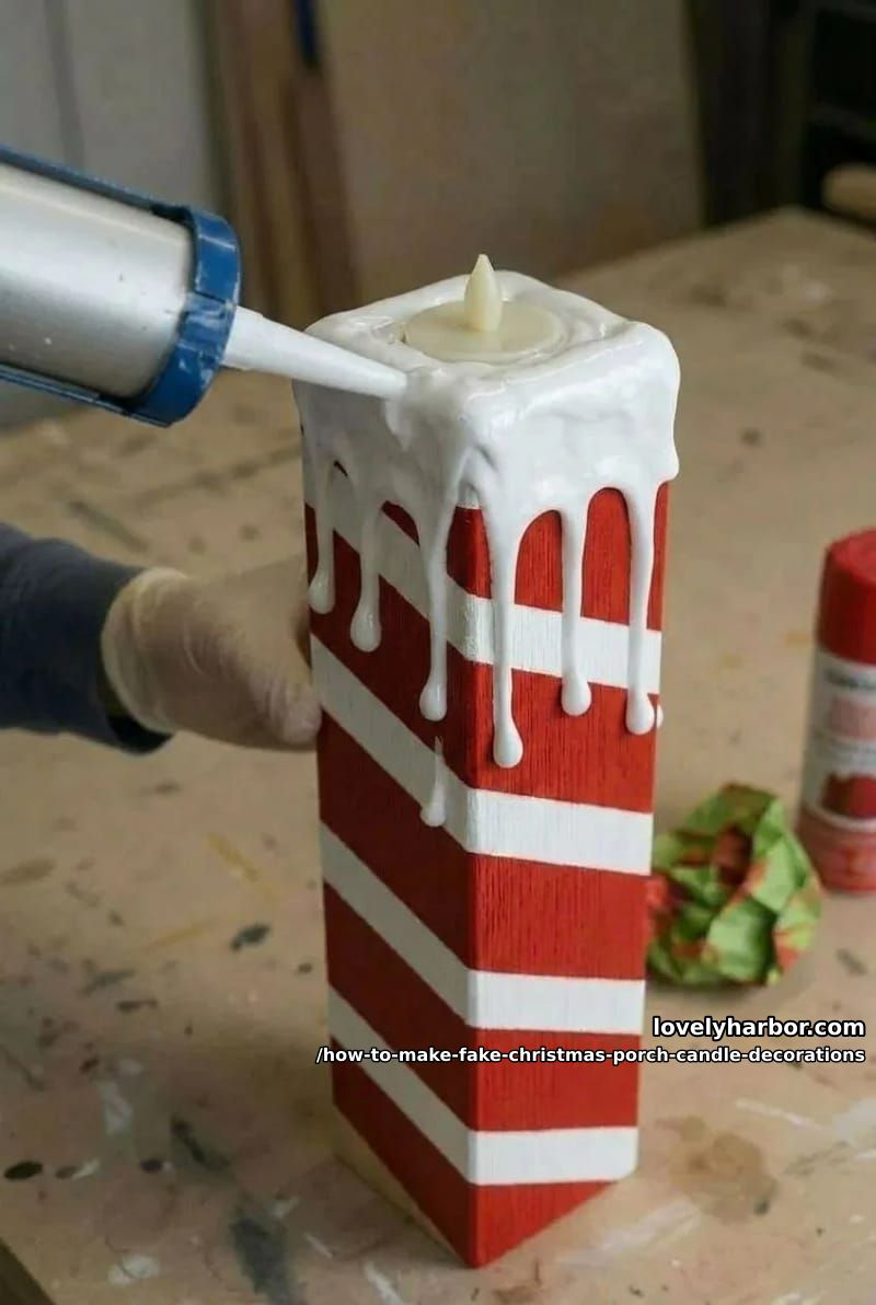 step 5: build the dripping wax 1