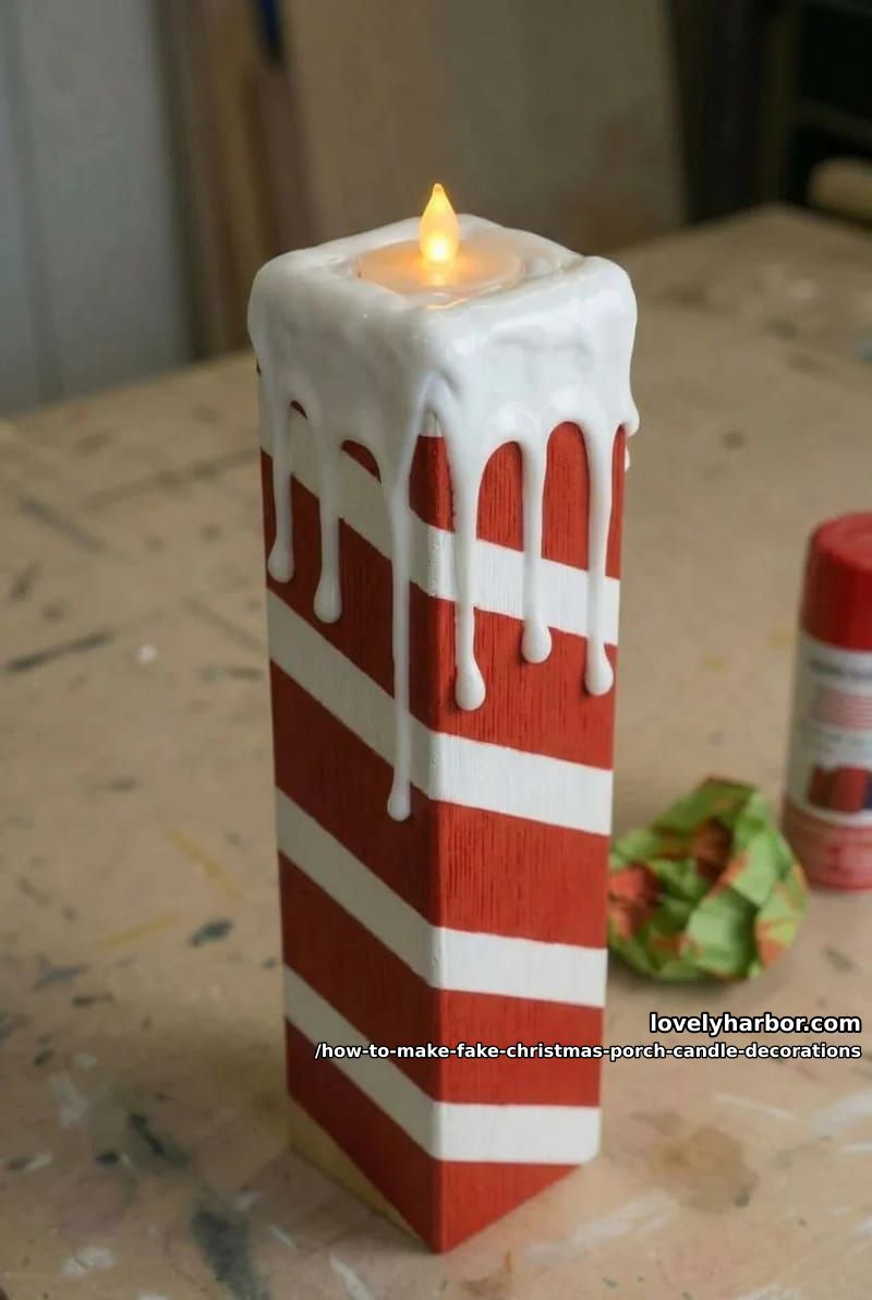 step 5: build the dripping wax 1