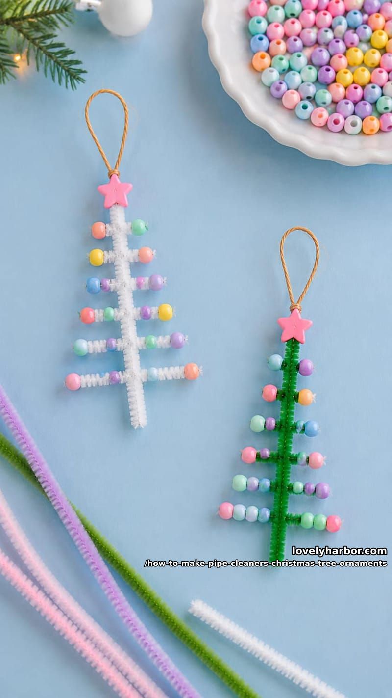 How to Make Pipe Cleaner Christmas Tree Ornaments 11 step 5: top it off 1