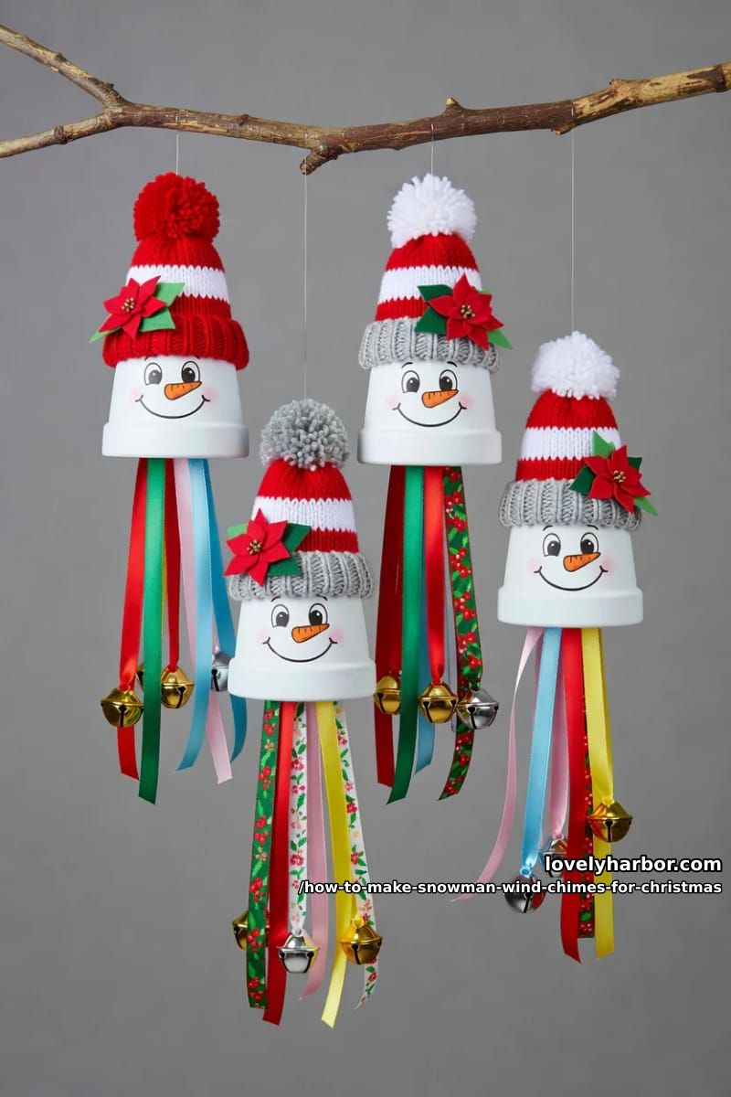 How to Make Snowman Wind Chimes for Christmas (Paper Cups, No Clay Pots Required) 12 step 6: thread the hanger and balance it 1