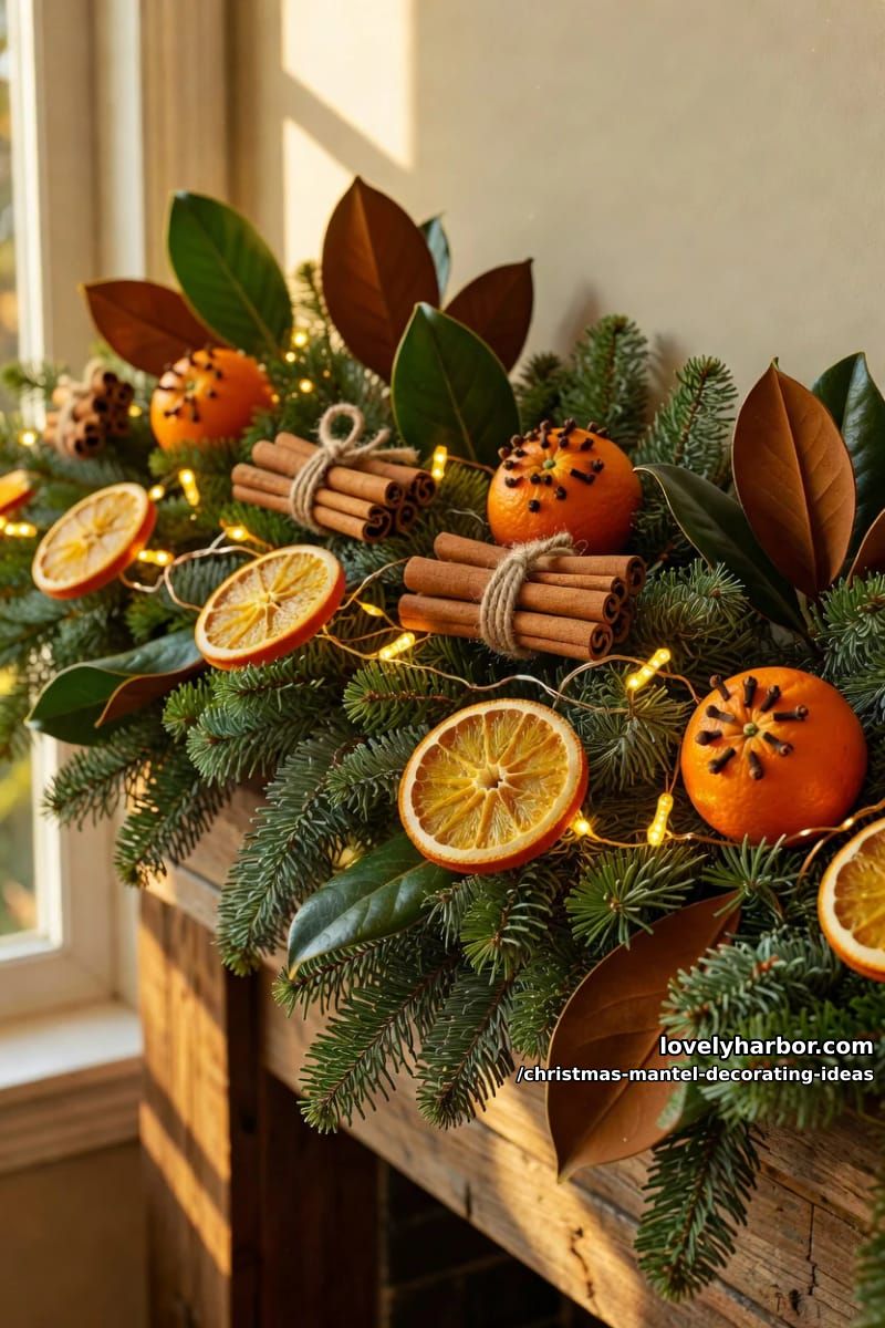 string dried citrus and let the mantel smell like the season 1