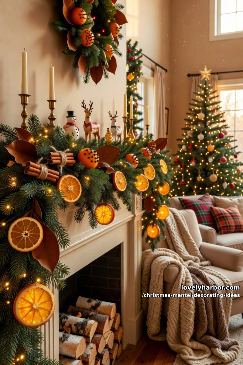 string dried citrus and let the mantel smell like the season 1
