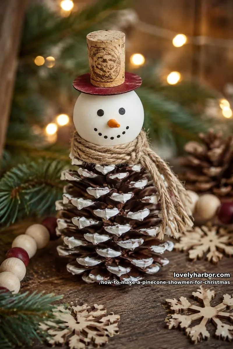 How to Make a Pinecone Snowman for Christmas: DIY Guide 12 the build sequence, start to finish 1