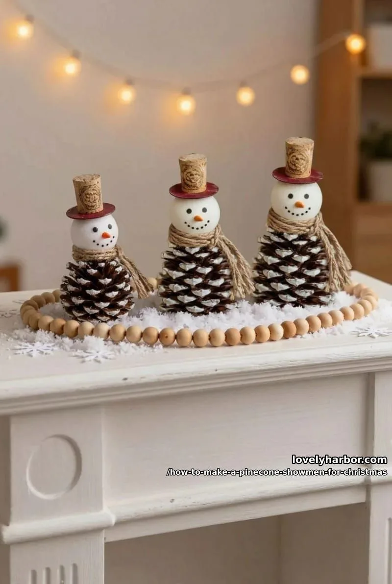 How to Make a Pinecone Snowman for Christmas: DIY Guide 13 the build sequence, start to finish 1