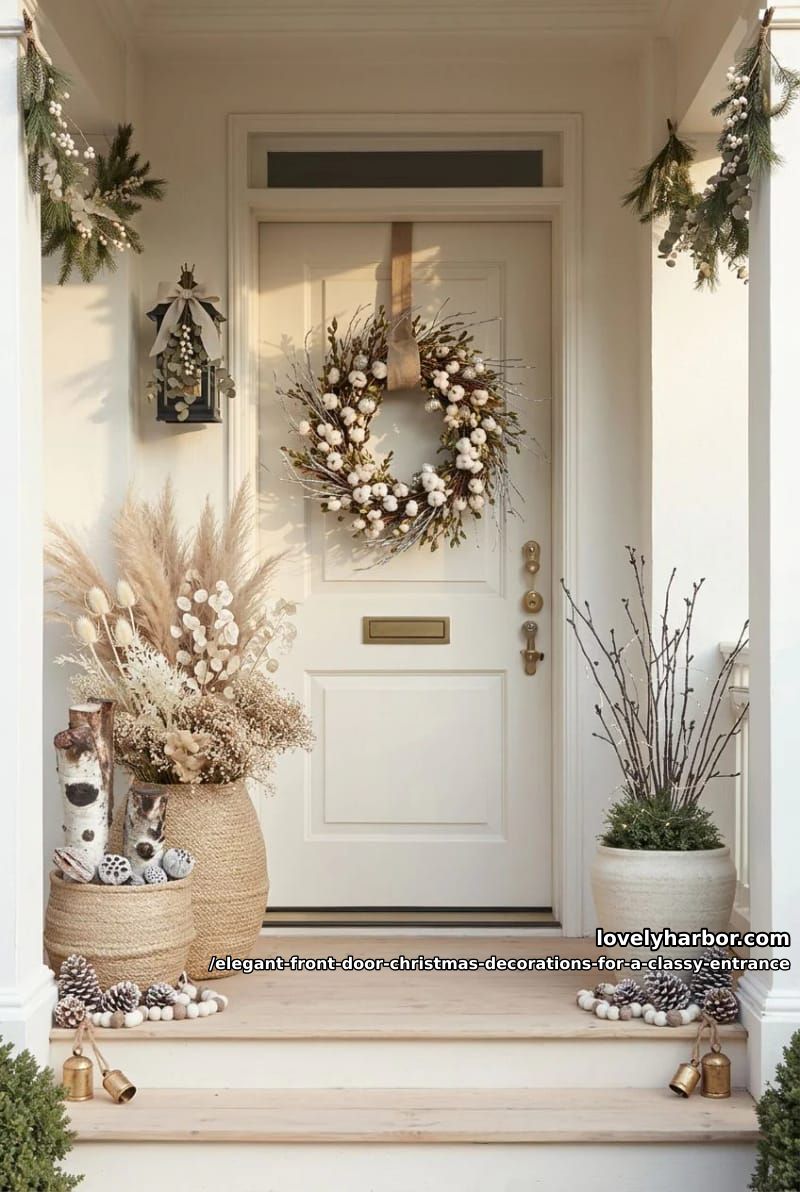 try a grounded neutral palette instead of red and green 1