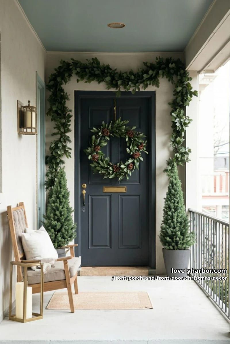 try an all-greenery, no-red front door for once 1