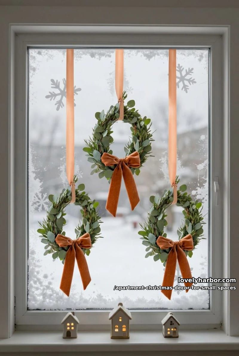 Apartment Christmas Decor for Small Spaces: 11 Renter-Friendly Ideas That Won't Cost You Your Deposit 22 use removable window film and decals, not anything permanent 21