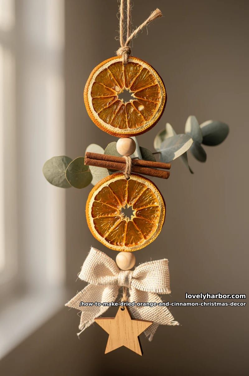 How to Make a Dried Orange and Cinnamon Christmas Hanging Ornament 3 what you're actually building 1