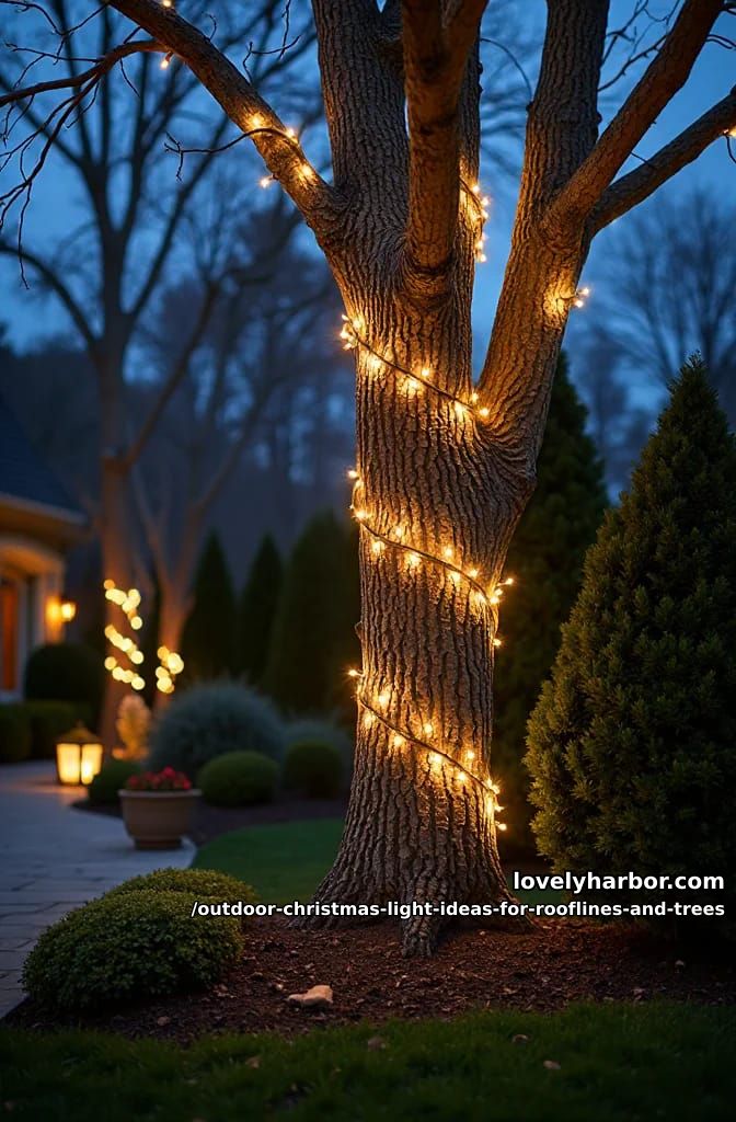 wrap tree trunks with 5mm lights, and respect the math 1