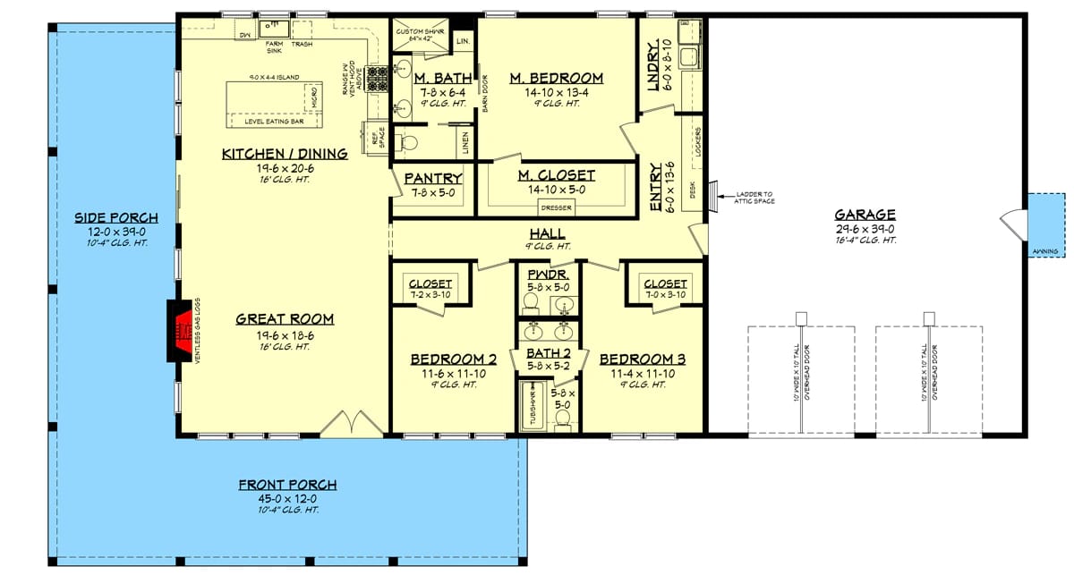 3 bedroom barndominium farmhouse with porch 1